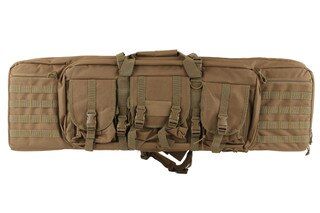 NcSTAR VISM 42" Double Carbine Case in Tan features three exterior pockets with buckle closures